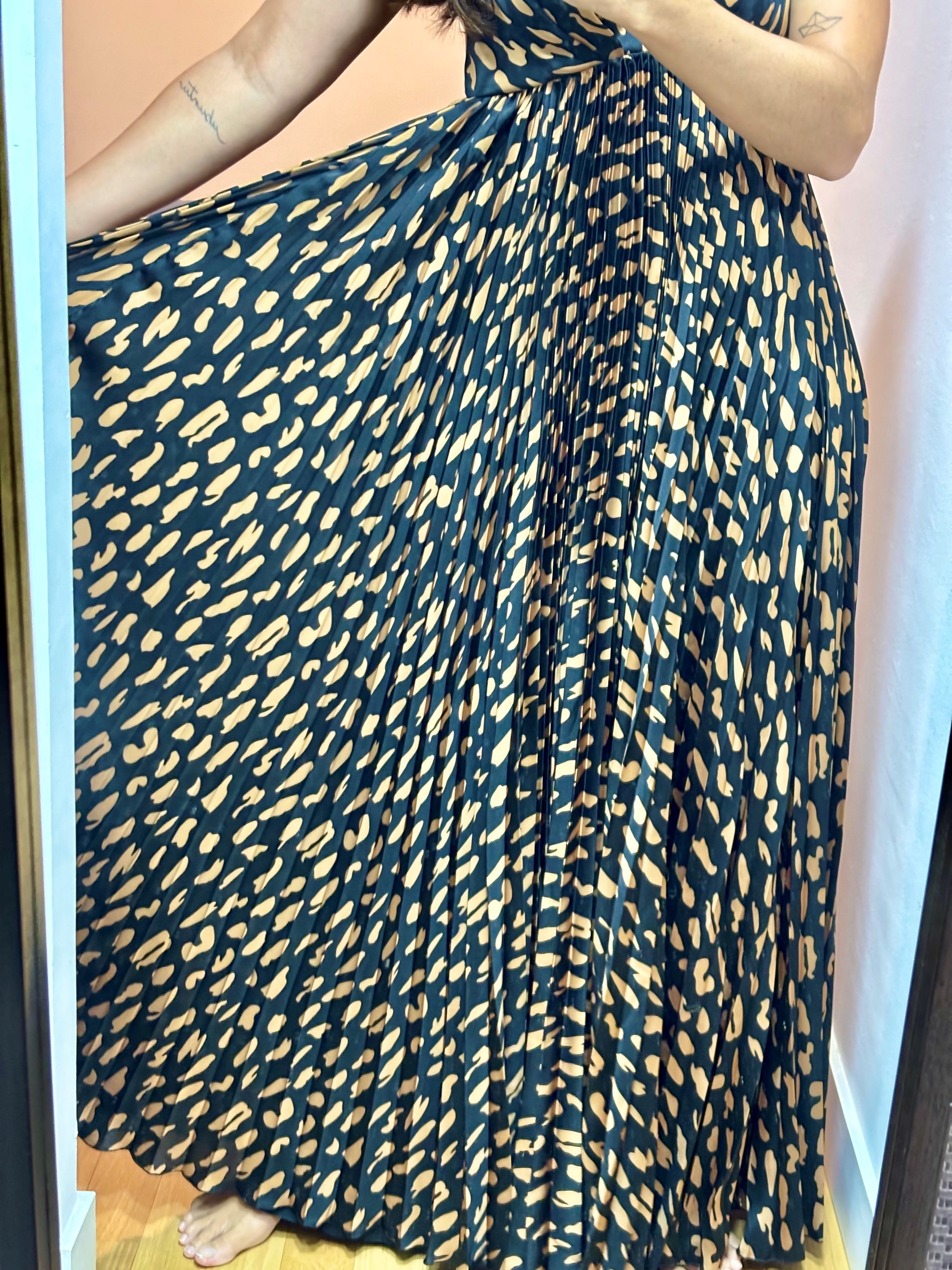 Vestido longo plissado Fabulous Agilitá 