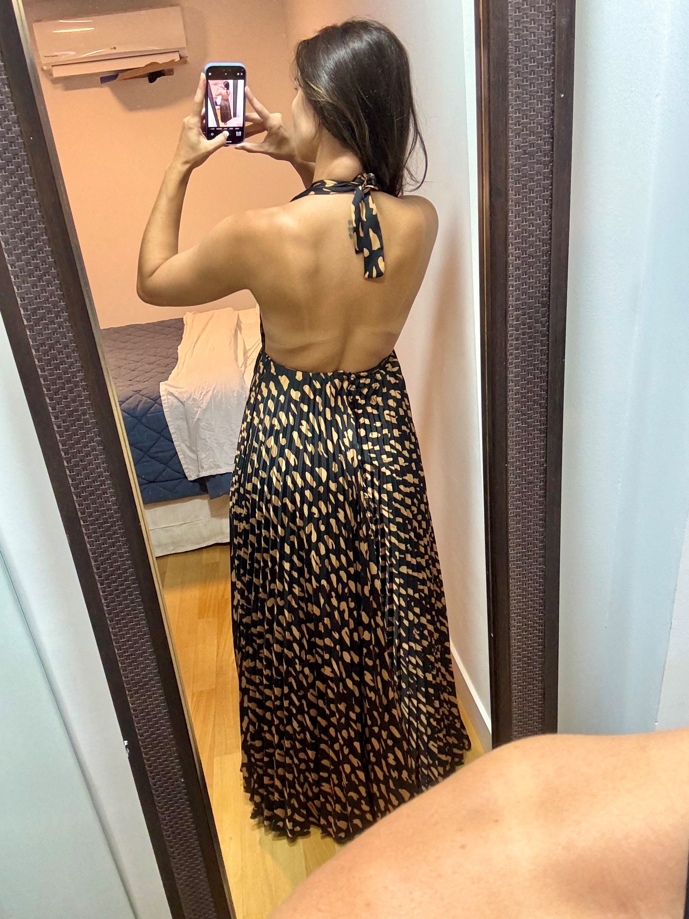 Vestido longo plissado Fabulous Agilitá 