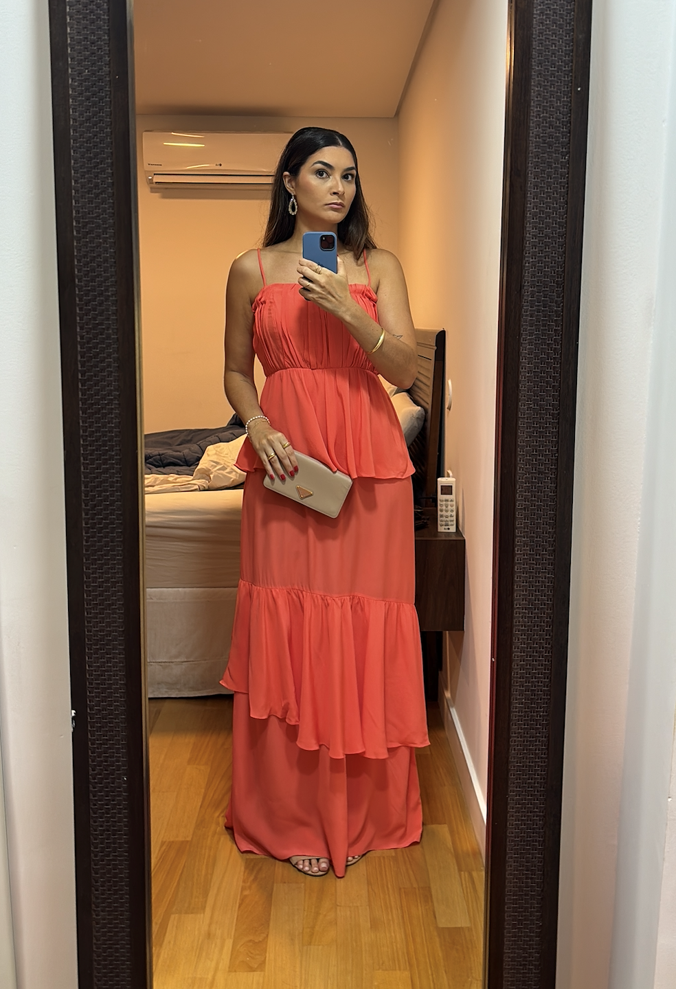 Vestido longo em seda Le Lis Blanc