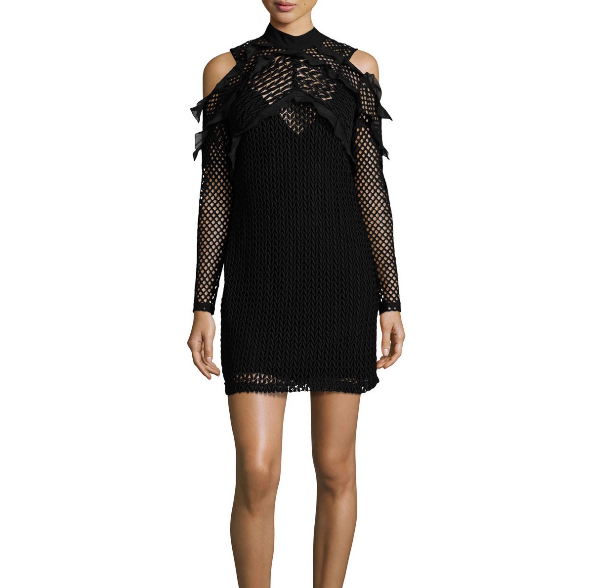 Vestido Self Portrait preto curto