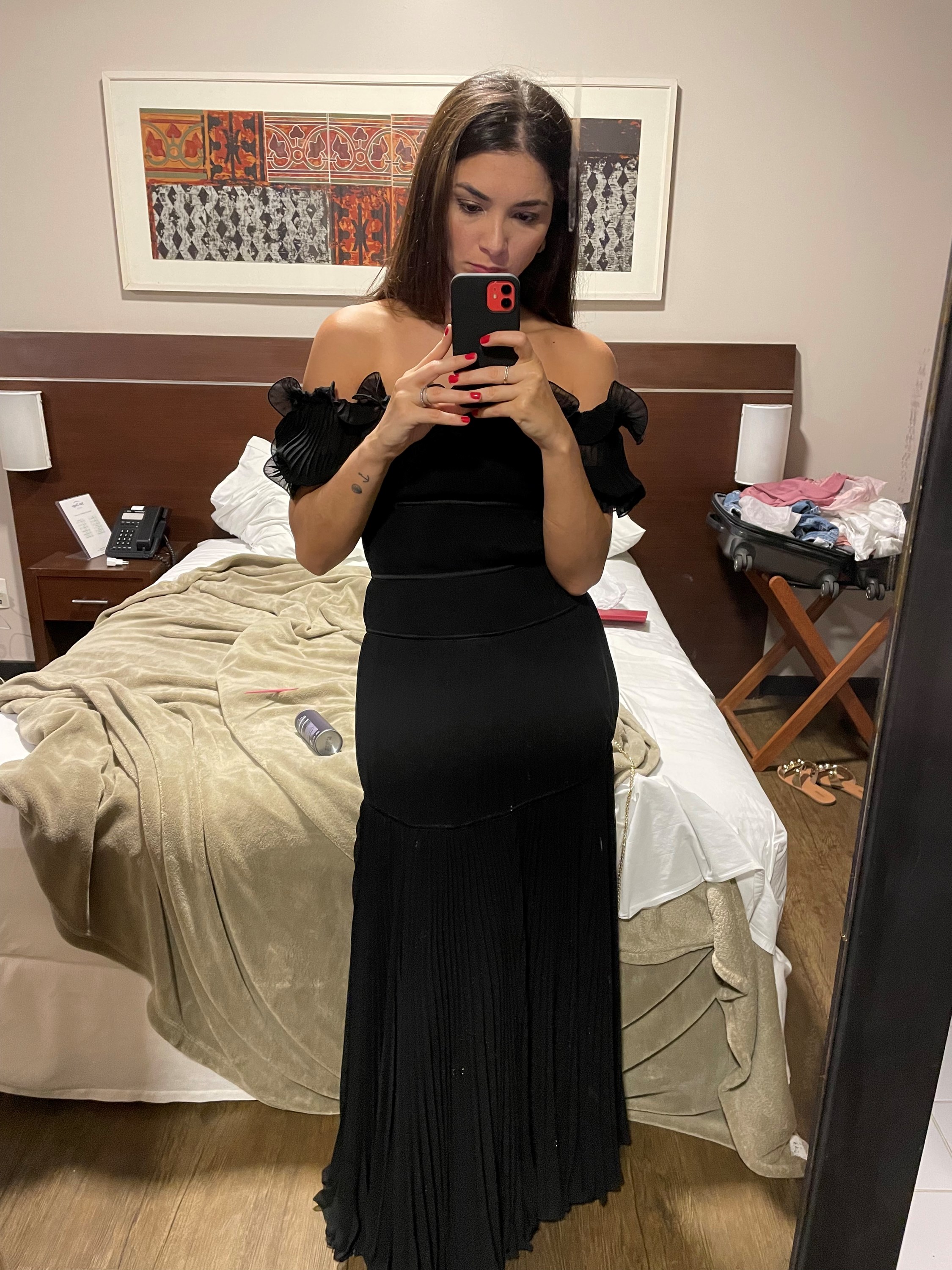 Vestido Agilità Plissado Preto 