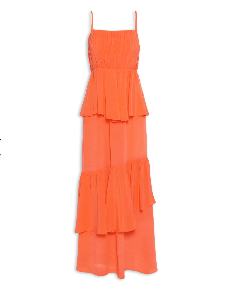 Vestido longo em seda Le Lis Blanc