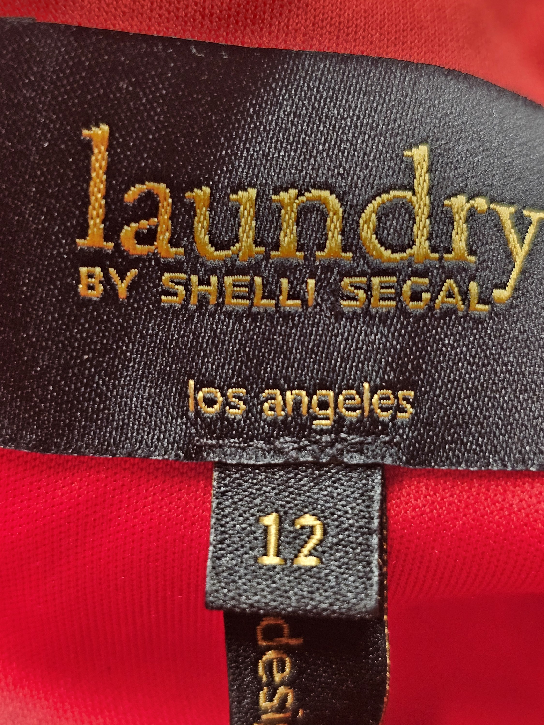 Vestido Vermelho Laundry by Shelli Segal Design Los Angeles 